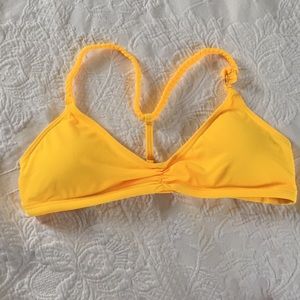 Yellow lo swim top, women's medium